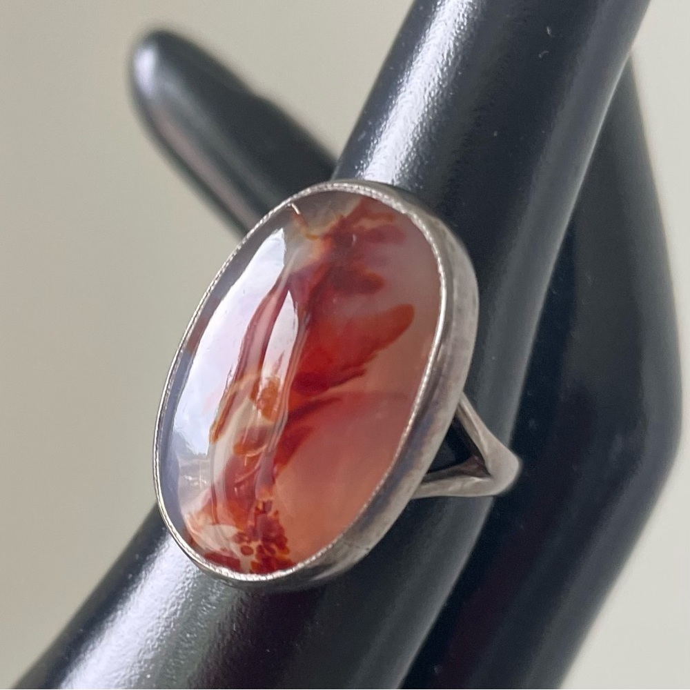 Handcrafted Garnet Quartz ring | Size: 6